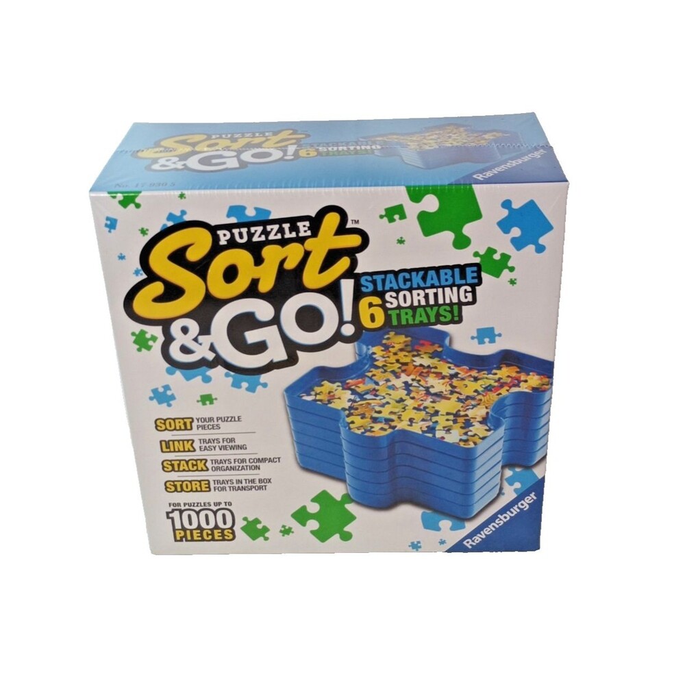 Ravensburger Puzzle Sort and Go 6 Stackable Sorting Trays Up To 1000 Pieces NEW